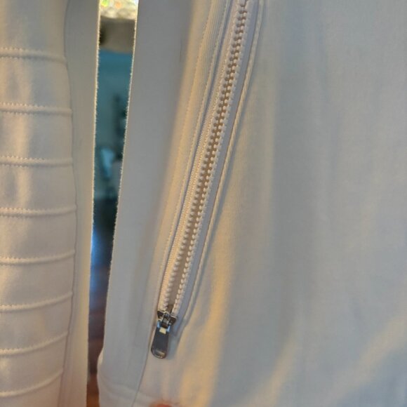 NWT Athleta Women's Moto Jacket in Ivory/Cream Size M - Picture 7 of 15